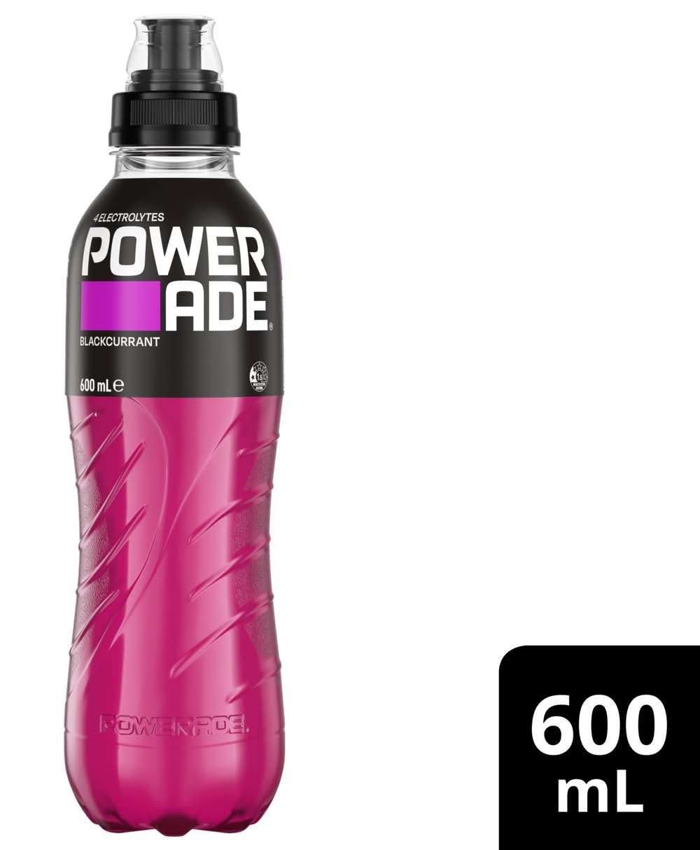 Powerade 4 Electrolytes Sports Drink, Blackcurrant (600mL)