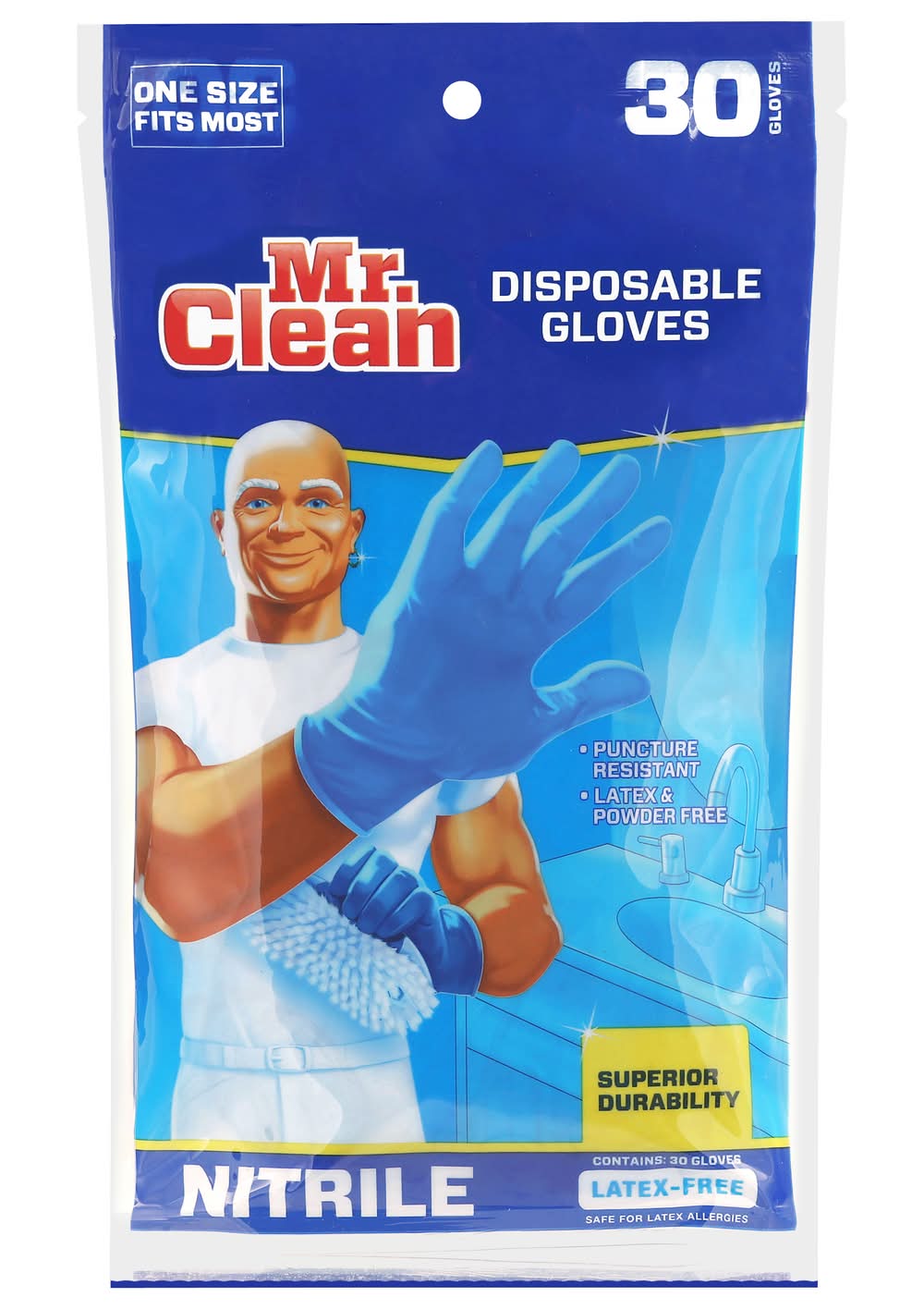 Mr. Clean Nitrile Disposable Gloves (5 oz, 30 ct)