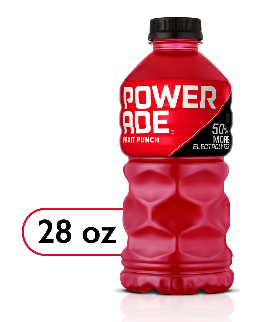 Powerade Sports Drink With Electrolytes, Fruit Punch (28 fl oz)