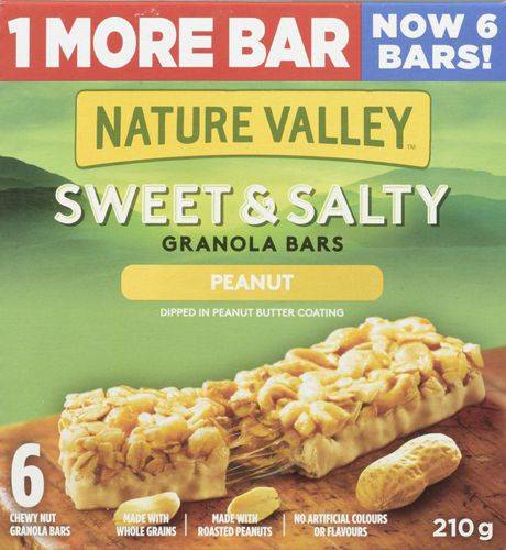 Nature valley barres de muesli beurre de cacahuètes (6 unités, 210 g) - granola peanut bars (6 units)