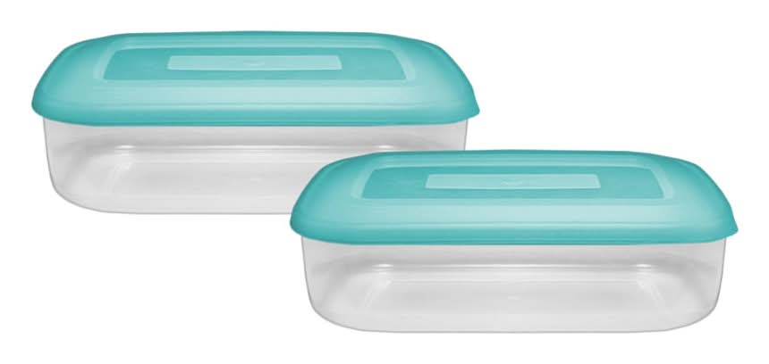 George Home Peel Lid Food Storage Boxes 1 Litre (2 pack)