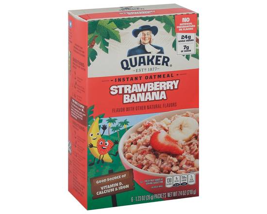 Quaker · Strawberry Banana Instant Oatmeal (6 x 1.2 oz)