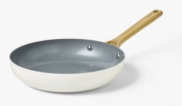 Figmint Nonstick Aluminum Frying Pan, 10 in, Cream