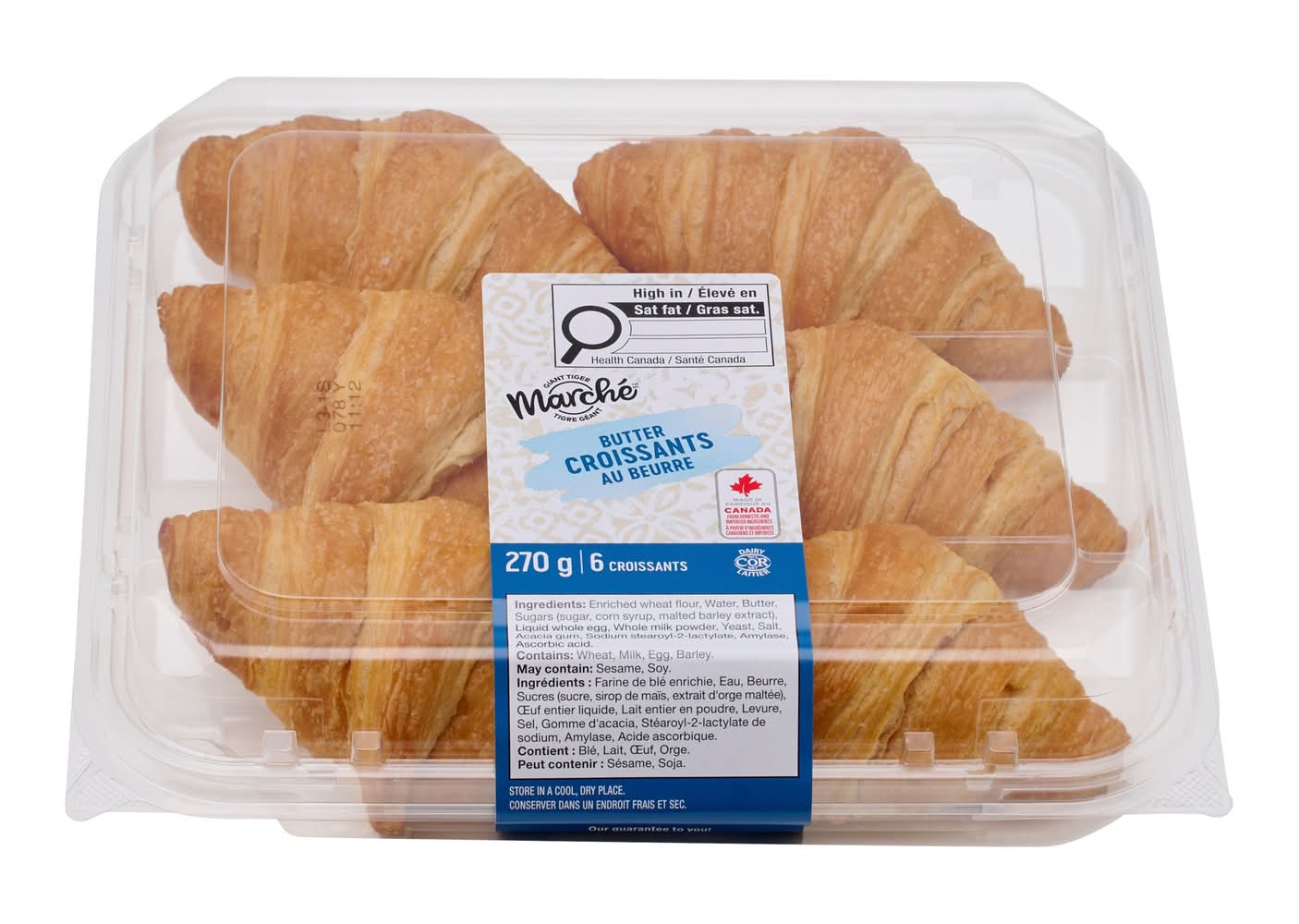 Giant Tiger Marche Butter Croissants (270 g, 6 ct)