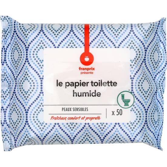 Papier toilette humide franprix x50