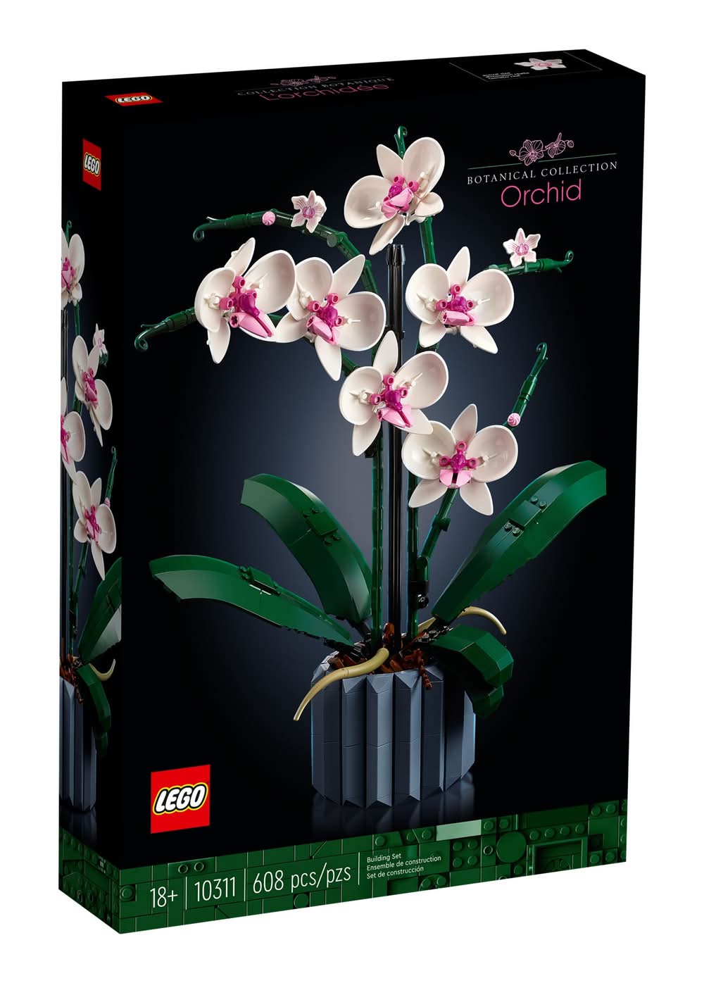 LEGO Botanical Collection Orchid Plant Decor Building Kit 18+ Years (608 ct)