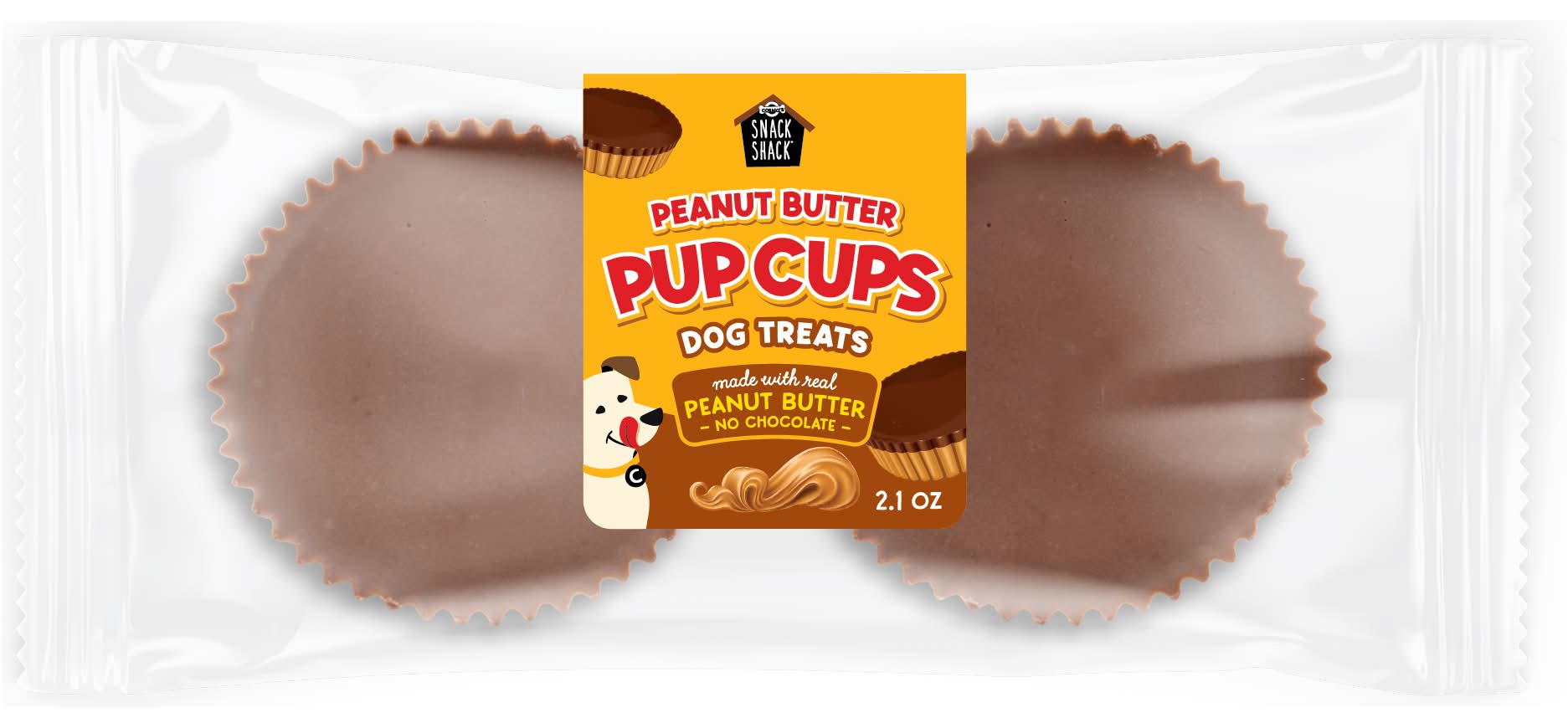Cosmo's Snack Shack Pup Cups Dog Treats, Peanut Butter (2.1 oz)