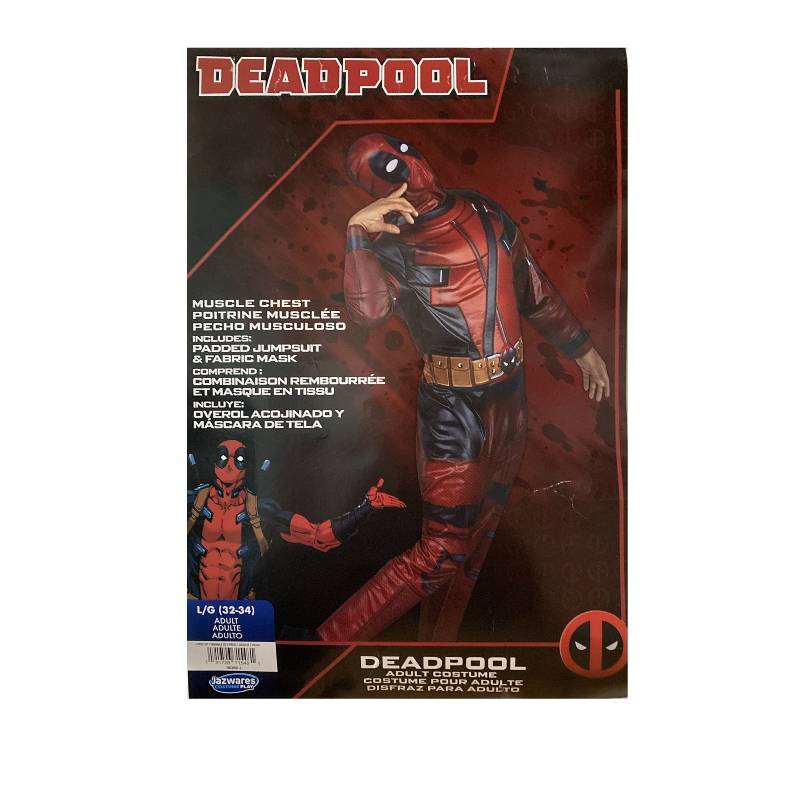 Deadpool Muscle Chest Adult Halloween Costume - Men - Large