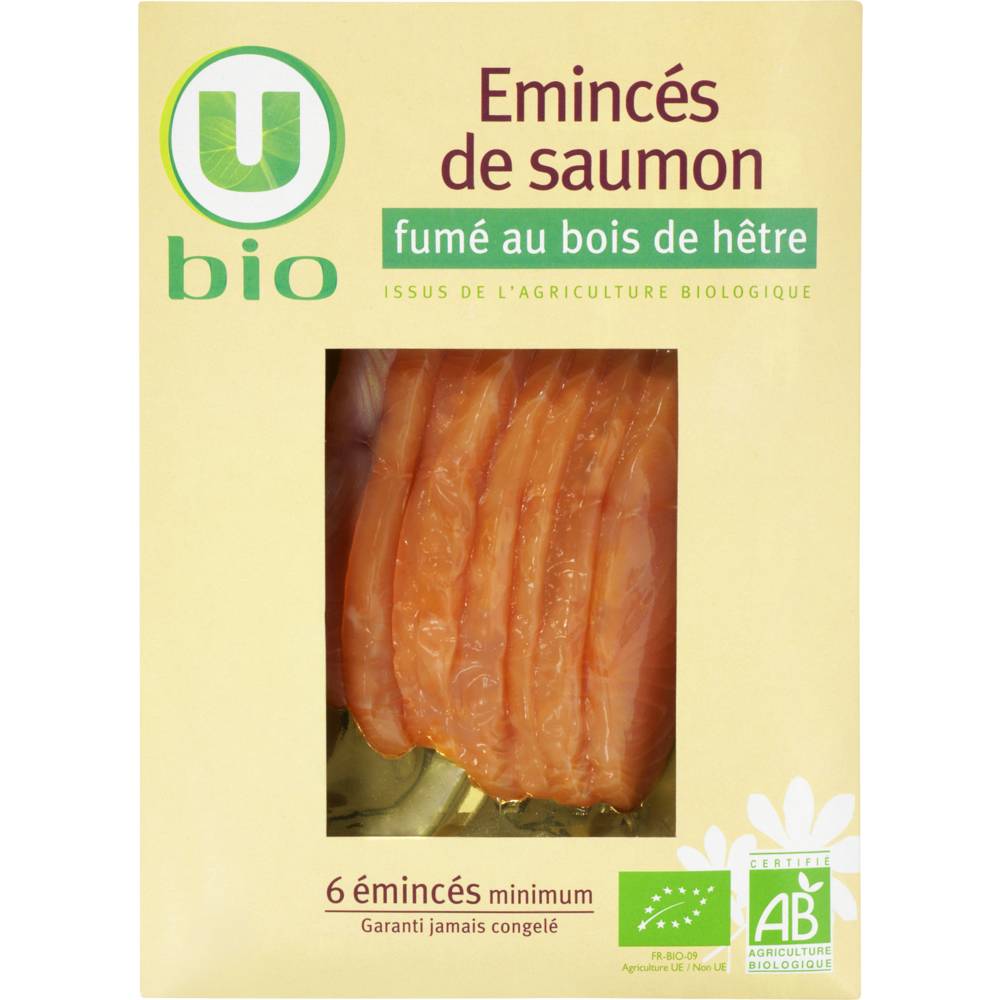 U Bio - Emincés de saumon fumé (6 pièces)