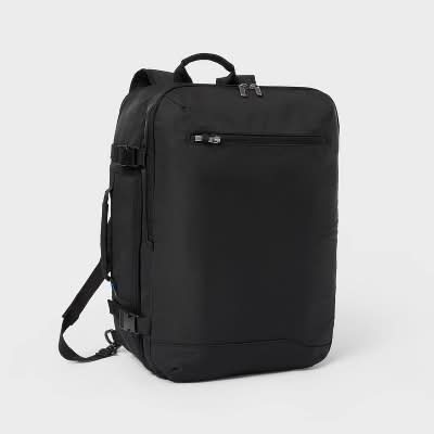 Open Story Travel Backpack With Expansion 40 L, Black