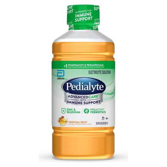 Pedialyte AdvancedCare Electrolyte Solution Tropical Fruit Ready-to-Drink 33.8oz