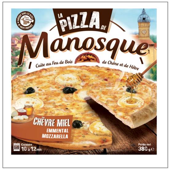 La Pizza de Manosque - Pizza chèvre miel emmental mozzarella