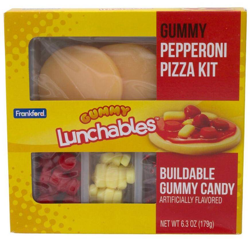 Frankford Gummy Lunchables Buildable Gummi Candy Kit Pepperoni Pizza (6.3 oz)