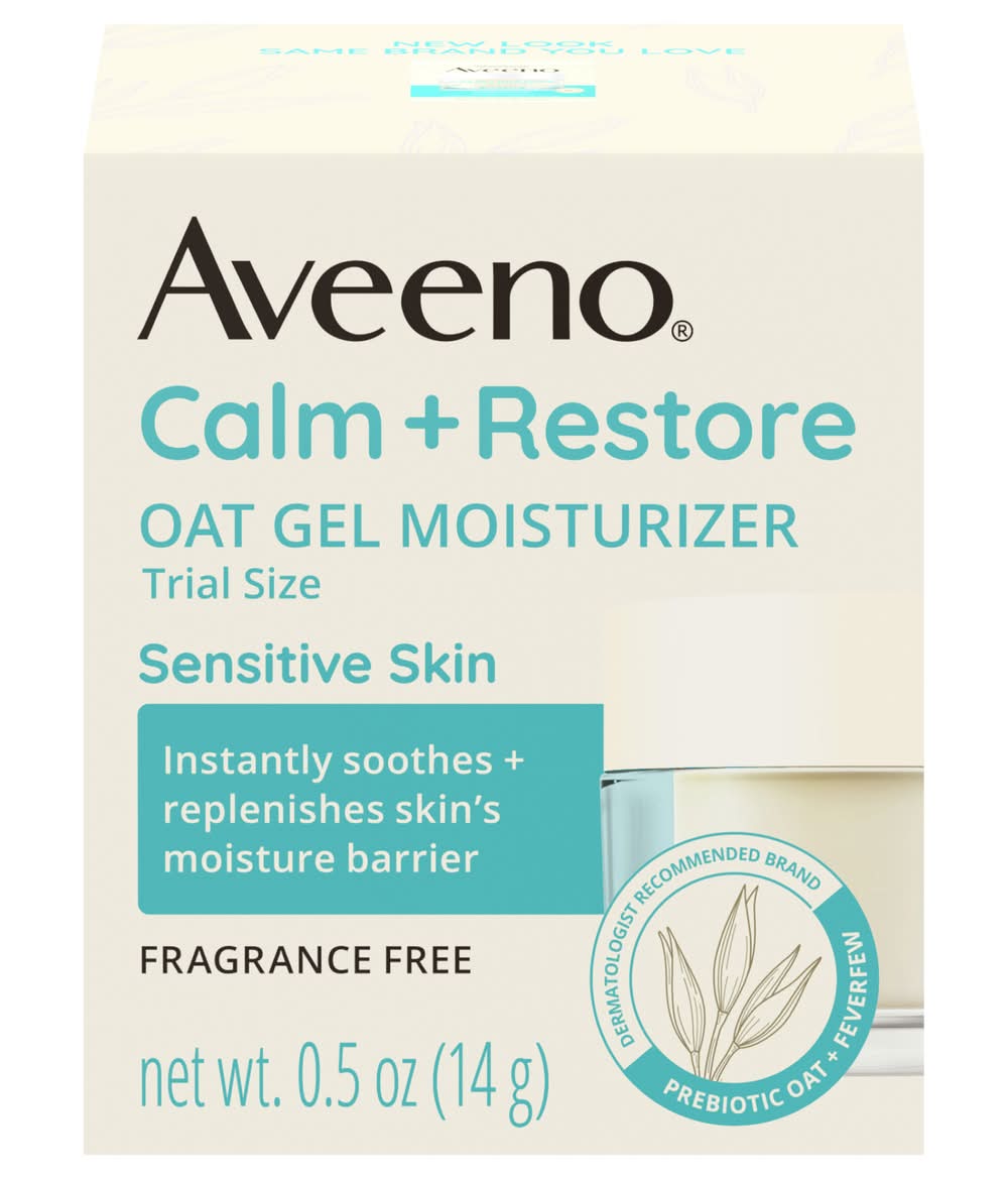Aveeno Calm + Restore Oat Gel Face Moisturizer, Sensitive Skin (0.5 oz)
