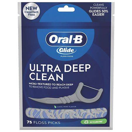 Oral-B Glide Ultra Deep Clean Floss Picks (cool mint) (75 ct)