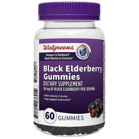 Walgreens Black Elderberry 50mg Gummies (60 ct)