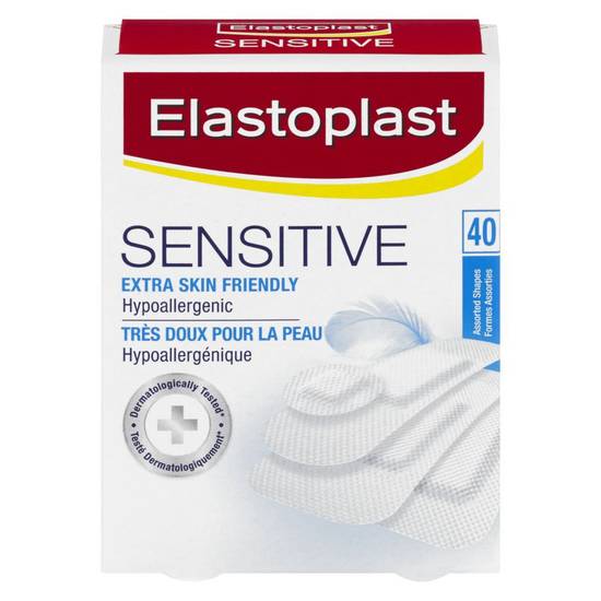 Elastoplast Sensitive Adhesive Bandages (40 assorted shapes)