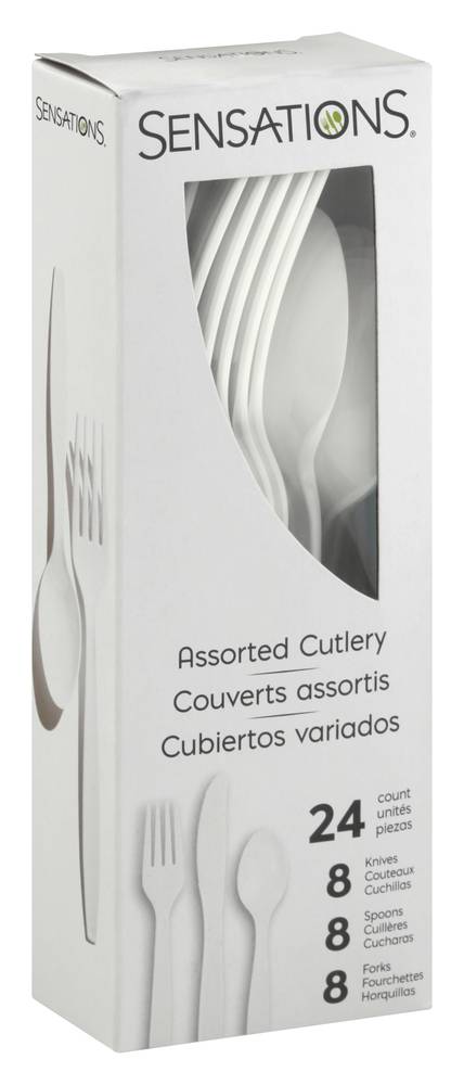 Sensations White Cutlery (24 ct)