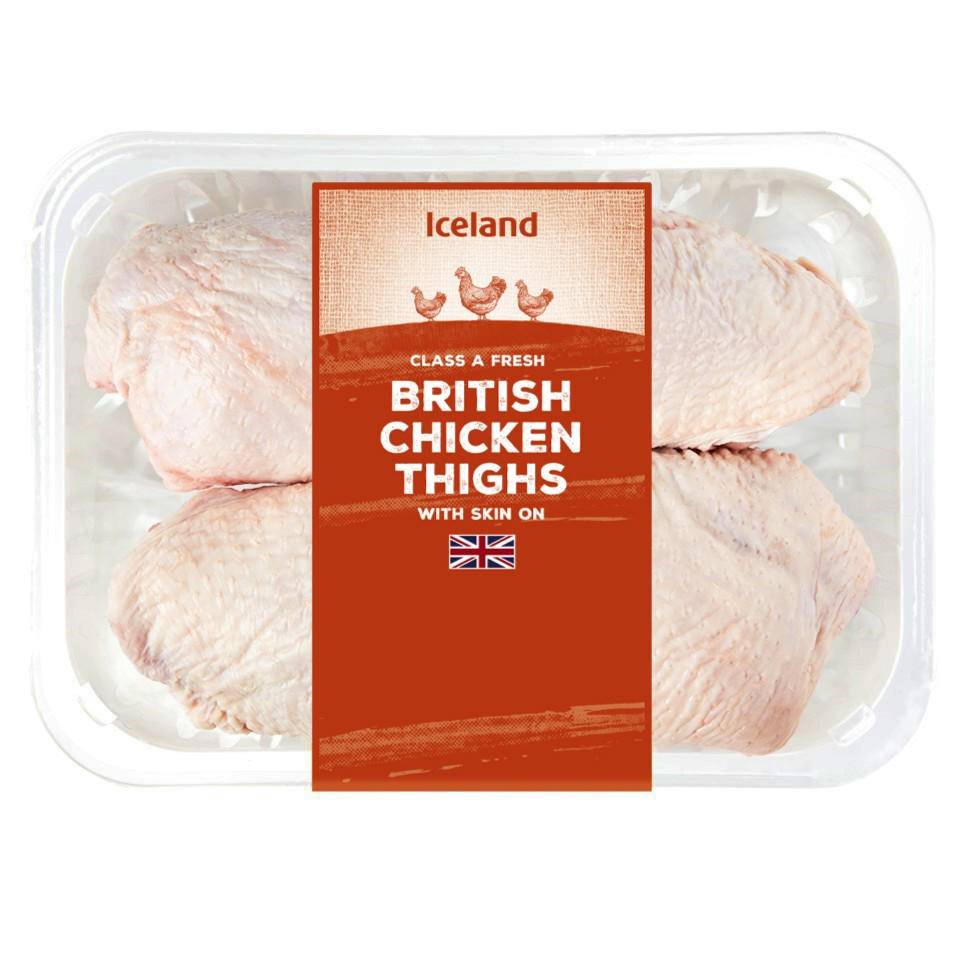 Iceland Class a Fresh British Chicken Thighs With Skin