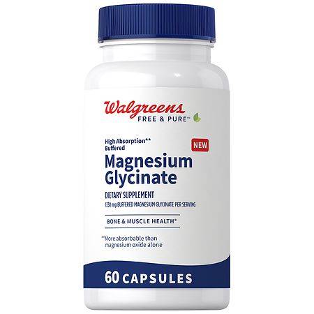 Walgreens Magnesium Glycinate Dietary Supplement Capsules (60 ct)