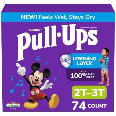 Huggies Pull-Ups Boys' Learning Designs Training Pants Giga pack, 2T-3T (74 ct)
