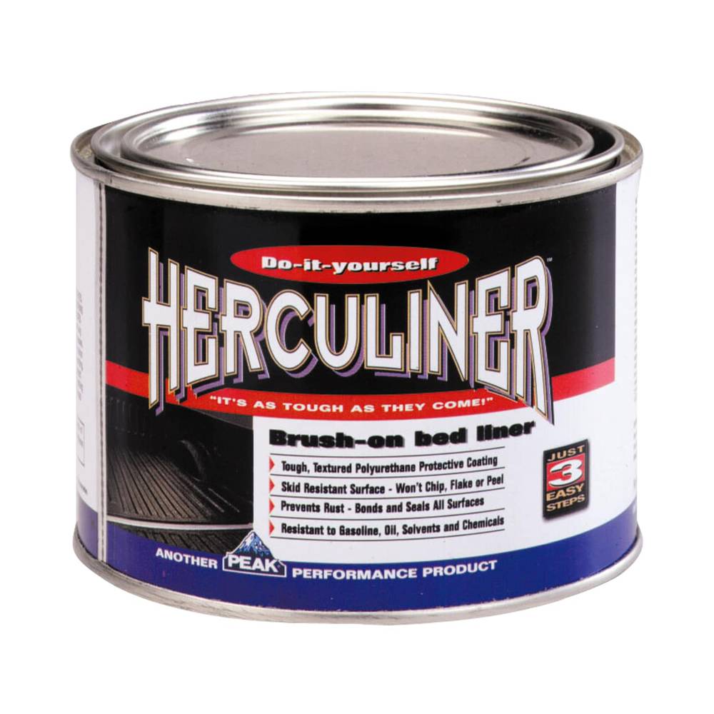 HERCULINER Bed Liner Black Quart: Tough, Textured Polyurethane-Protective Coating, Skid-Resistant Surface | HCL1B7