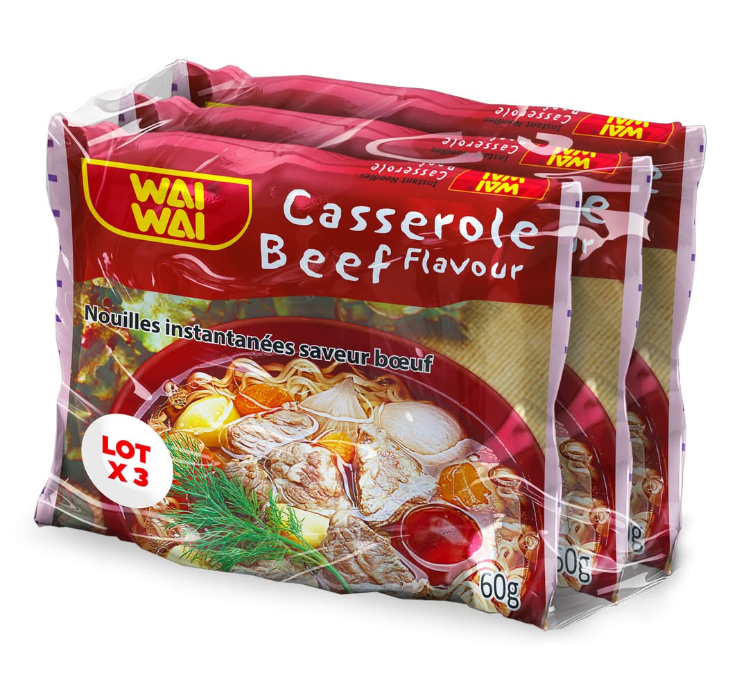 Wai Wai - Nouilles instantanées saveur boeuf (180g)