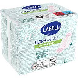 Labell - Serviettes hygiéniques Ultra Mince Super avec ailettes