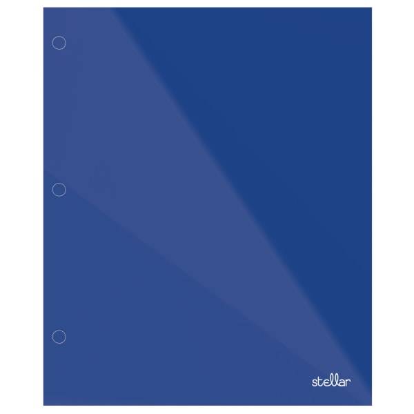 Office Depot Brand Stellar Laminated 2-pocket Paper Folder Letter Size Blue