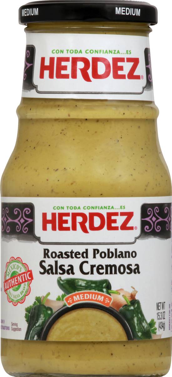 Herdez Medium Roasted Poblano Salsa (15.3 oz)