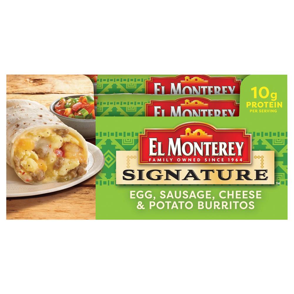 El Monterey Signature Egg Sausage Cheese & Potato Burrito (4.5 oz)