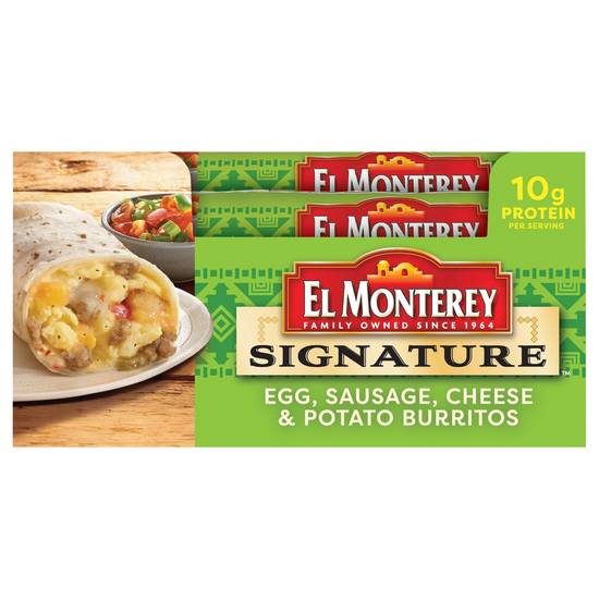El Monterey Signature Egg Sausage Cheese & Potato Burrito