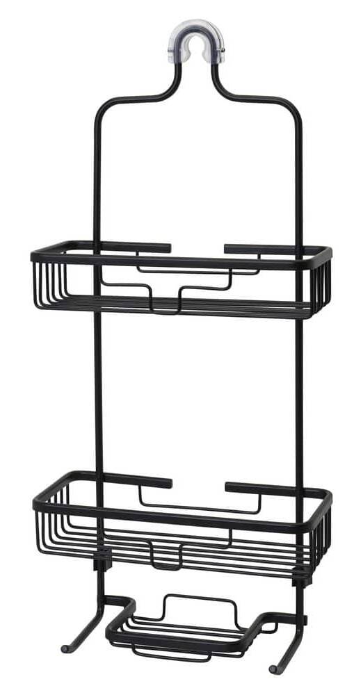 Zenna Home Hanging Shower Caddy, L, Matte Black
