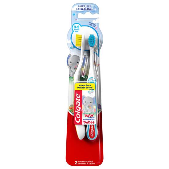 Colgate My First Baby & Toddler Toothbrush Value pack Ages 0-2 Toothbrushes (2 ct)