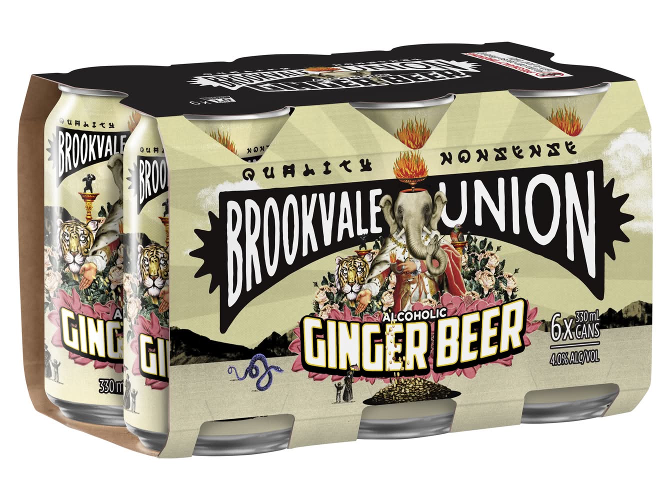 Brookvale Union Ginger Beer Can 330mL X 6 pack