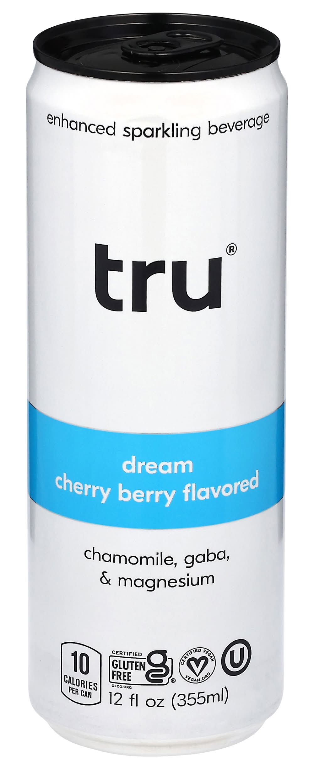 Tru Dream Calm Flavored Enhanced Sparkling Water, Cherry Berry (12 fl oz)