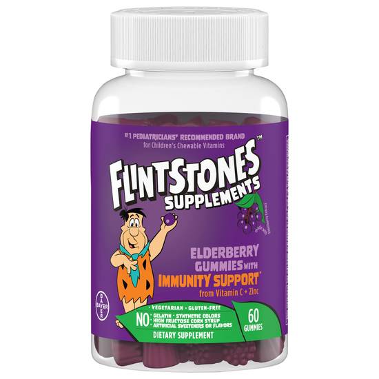 Flintstones Elderberry Vitamin C + Zinc Immunity Support