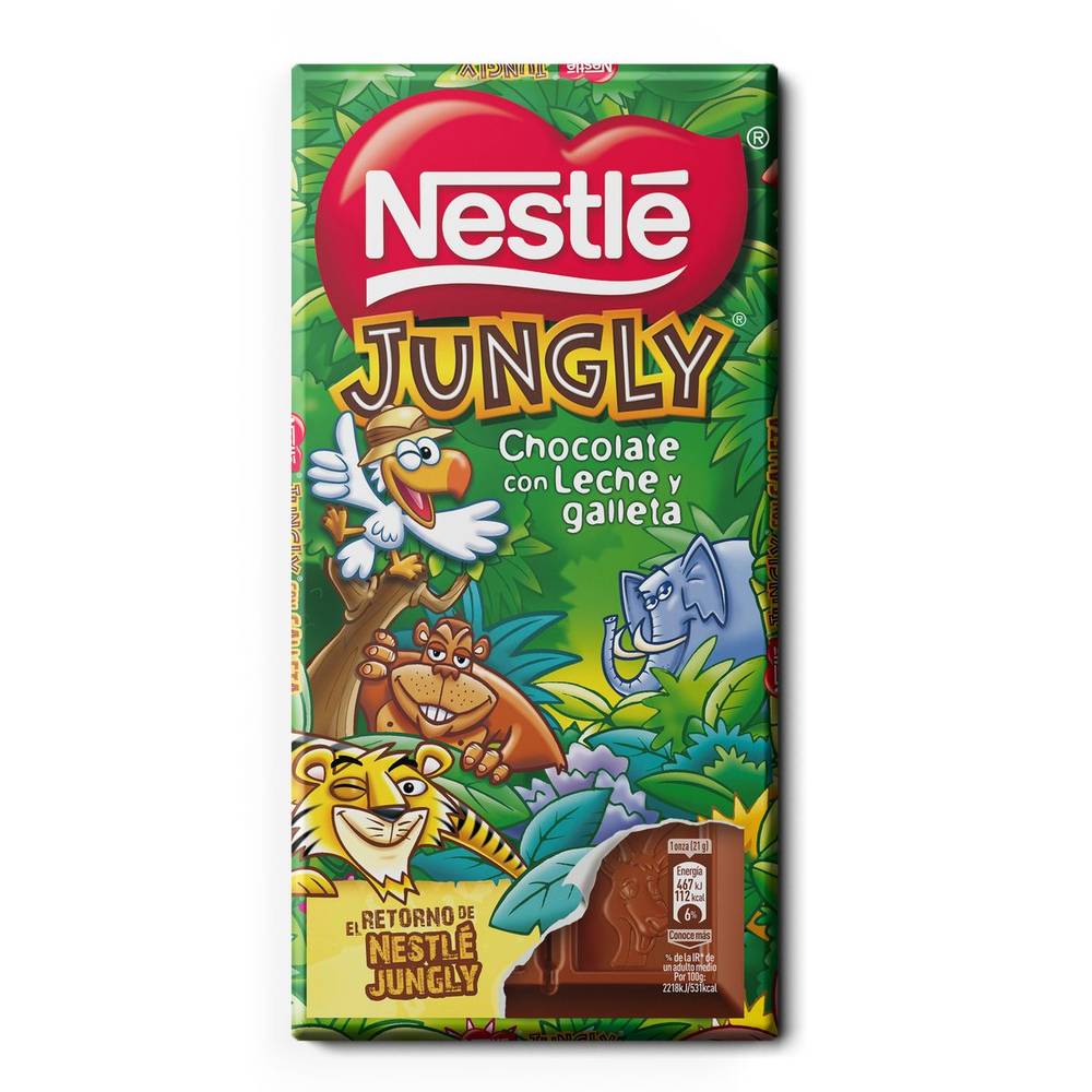 Chocolate galleta Jungly NESTLE tableta 125 gr