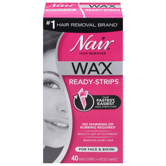 Nair Face & Bikini Wax Strips (40 ct)