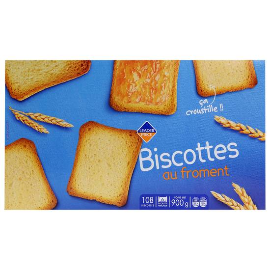 Biscottes au froment Leader Price 900g