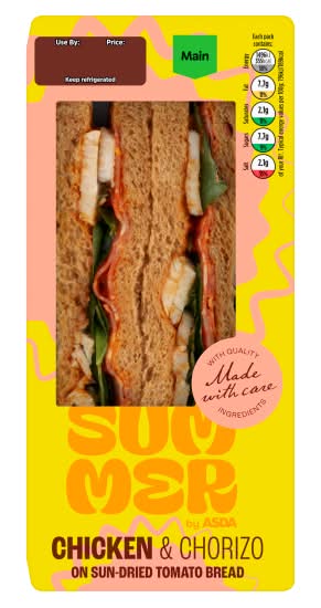 ASDA Summer Chicken & Chorizo on Sun Dried Tomato Bread