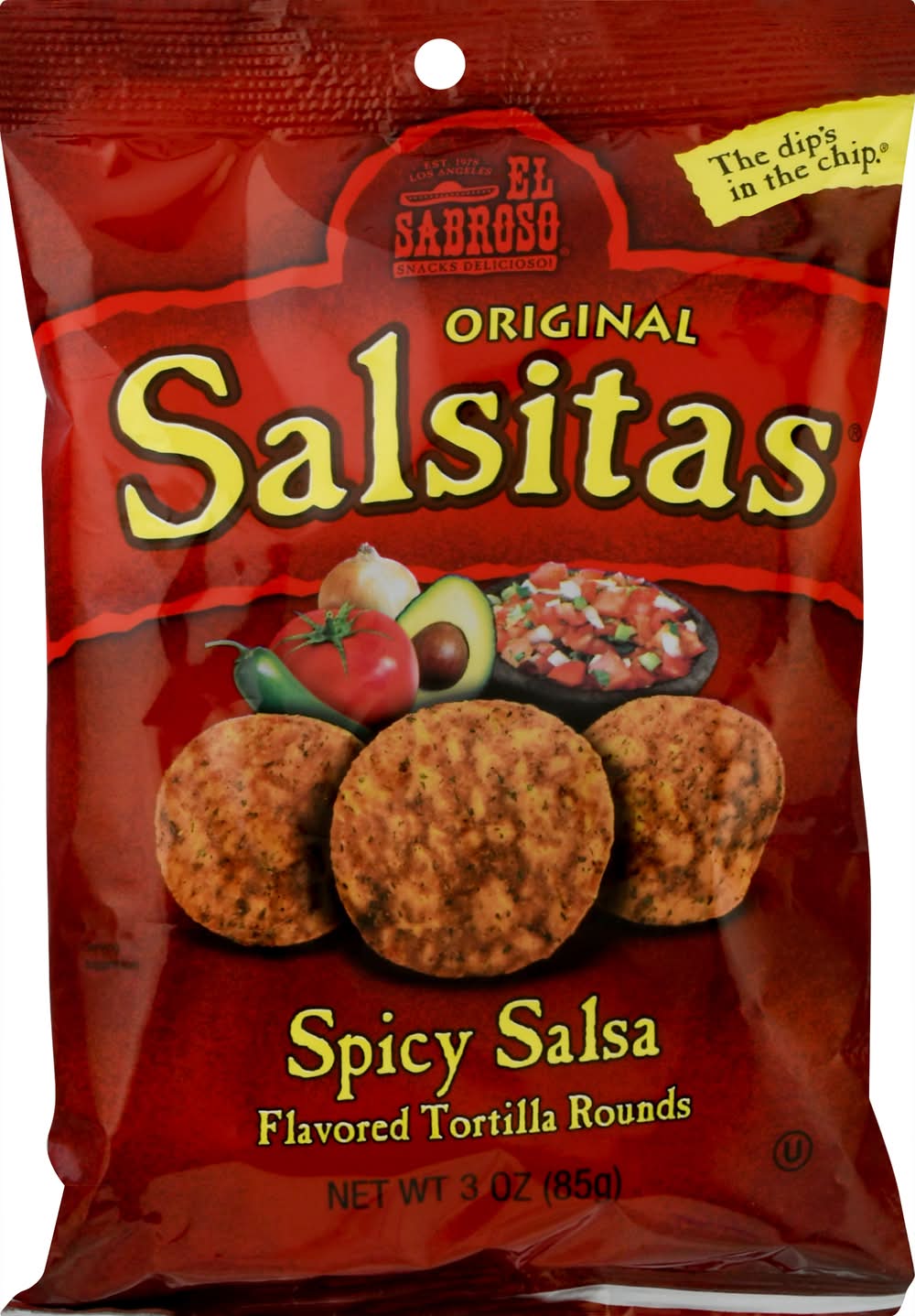 El Sabroso Original Salsitas Spicy Salsa Tortilla Rounds (3 oz)