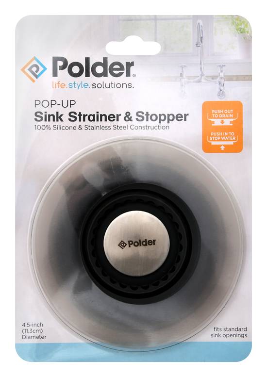 Polder Pop-Up Sink Strainer & Stopper