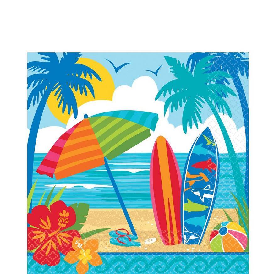 Sun Surf Beach Lunch Napkins 36ct