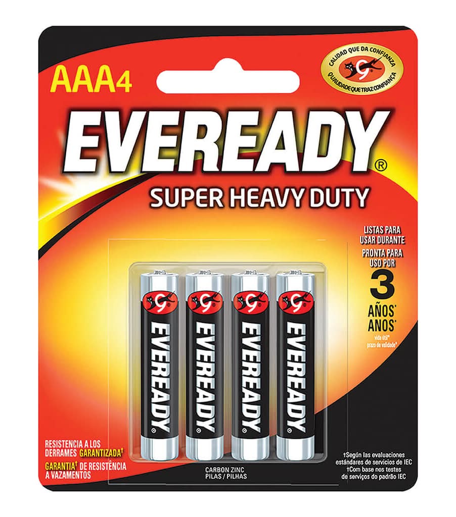 Eveready · Pilas super heavy duty aaa (4 un) (4 un)