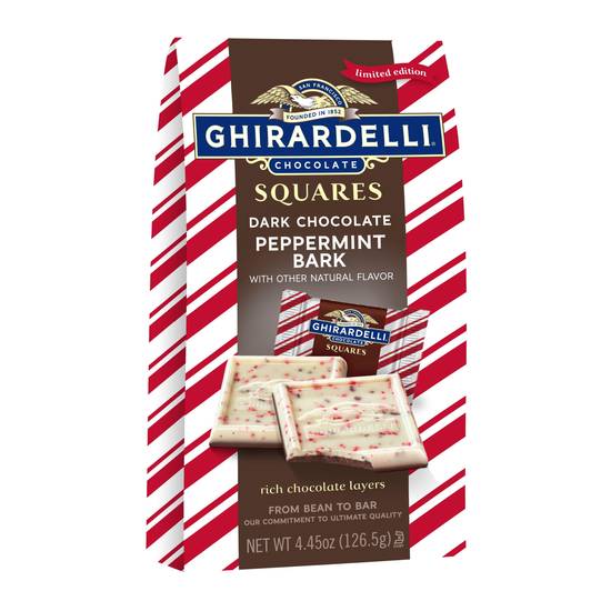 Order GHIRARDELLI Dark Chocolate Peppermint Bark Chocolate Squares, 4.45 OZ Bag  food online from CVS store, PEARLAND on bringmethat.com