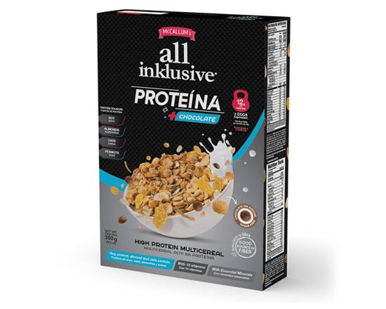 All inklusive cereal proteína y chocolate (350 g)