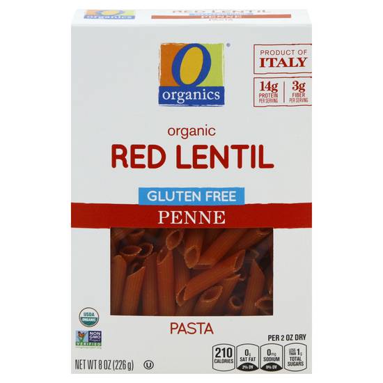 O Organics Pasta Penne Red Lentil (8 oz)