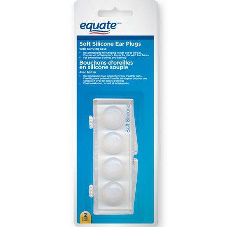 Equate Soft Silicone Ear Plugs With Carrying Case (2 pairs)