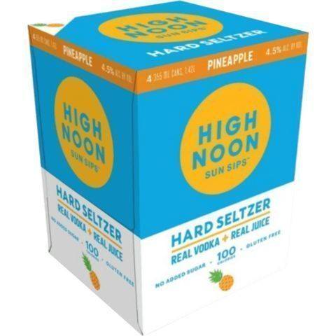 High Noon Vodka Soda Pineapple 4 Pack 12oz